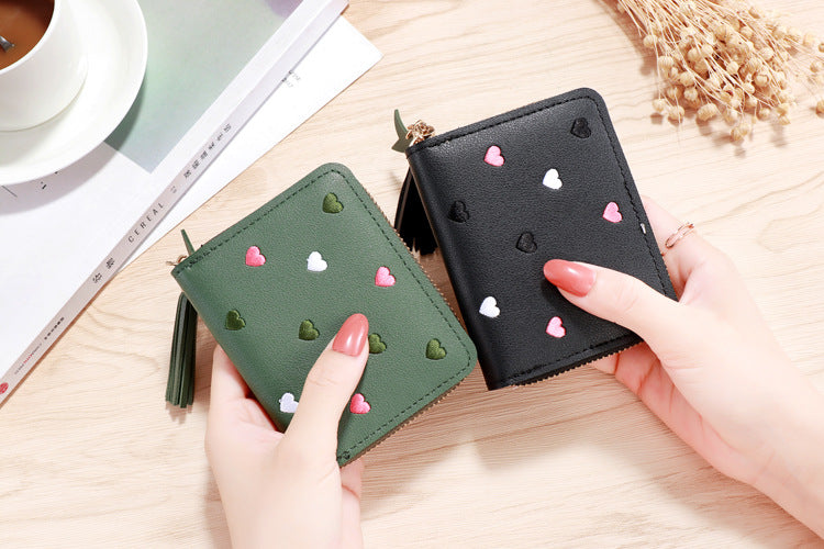 2024 Women Small Wallet: Mini Tassel, PU Leather, Coin Purse