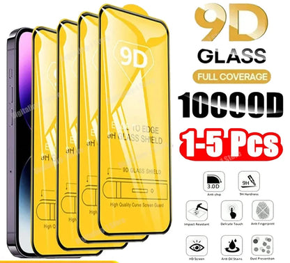 1-5PCS 9D Screen Protector Tempered Glass for IPhone 14 ProMax