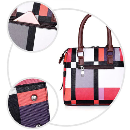 Luxury Handbags plaid Women Bags Designer New tassel Purses and Handbags Set 4 Pieces Bags Female Feminina travel tote