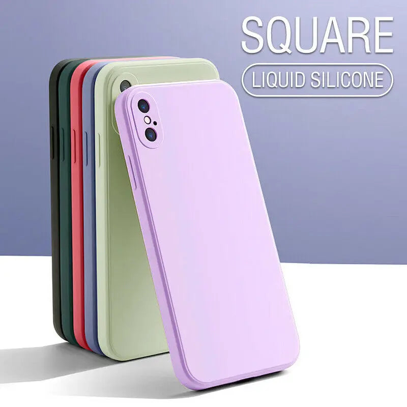 Luxury Liquid Navy Silicone Phone Case For iPhone 11 12 13 14 15 Pro Max Mini Xs X XR 6 6s 7 8 Plus SE Thin Soft Cover Fundas