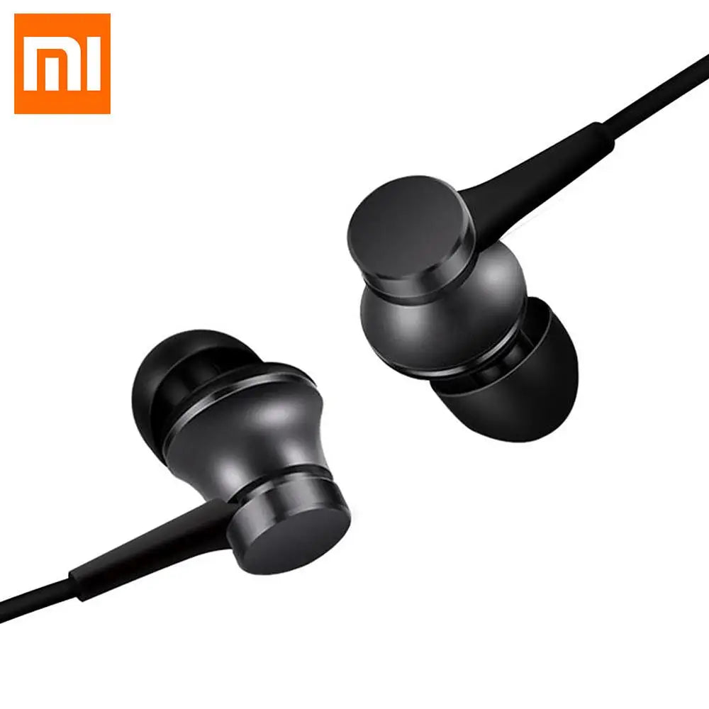 Original Xiaomi headset Mi Piston 3 In-Ear Fresh 3,5 mm Wire Control hörlurar Musik Stereo Mic för Huawei Xiaomi Smartphone