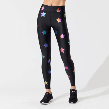 Kvinnors stjärnmönster tryckta Leggings