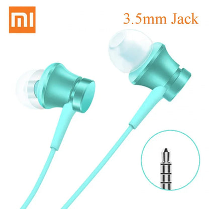 Original Xiaomi Piston 3 hörlurar bas trådad 3,5 mm in-ear sport hörlurar med mikrofon headset för telefon Xiaomi Samsung Huawei