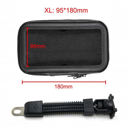 Motorcycle Phone Holder with Waterproof Bag for Rearview Mirror or Handlebar Mount