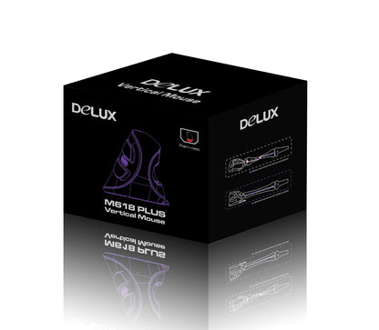 Delux M618 PLUS Ergonomics Vertical Gaming Mouse 6 knappar