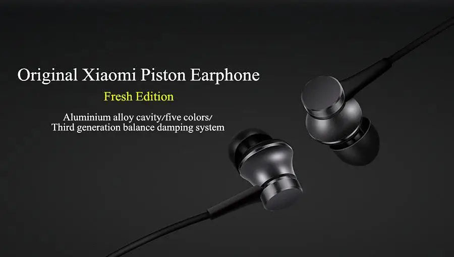 Original Xiaomi Piston 3 Earphone Bass Wired 3.5MM In-ear Sport Headphone with Mic Headset for Phone Xiaomi Samsung Huawei