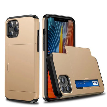 iK05 Case For iPhone: Luxury Drop Resistant Card Slot Wallet