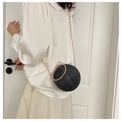 Circular Ring Portable Evening Bags Metal Sliver Round Ball Handbags For Lipstick Elegant Luxury Clutch Purse Wedding Wallets