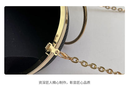 Circular Ring Portable Evening Bags Metal Sliver Round Ball Handbags For Lipstick Elegant Luxury Clutch Purse Wedding Wallets