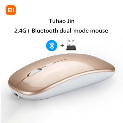 Xiaomi 2.4GHz Bluetooth Mouse Wireless USB Rechargeable Silence Ergonomics Double Model Mini