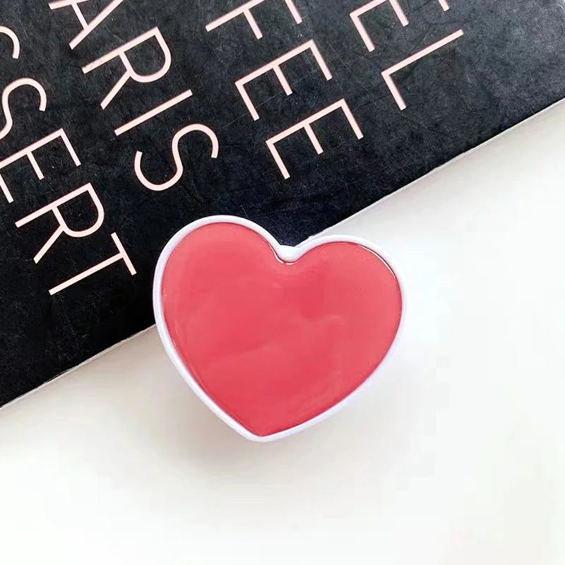 Cute Heart Sockets Grip Stand Universal Phone Holder Finger Ring Holder Griptok Stand Back Cover Clip Sticker Phone Accessories