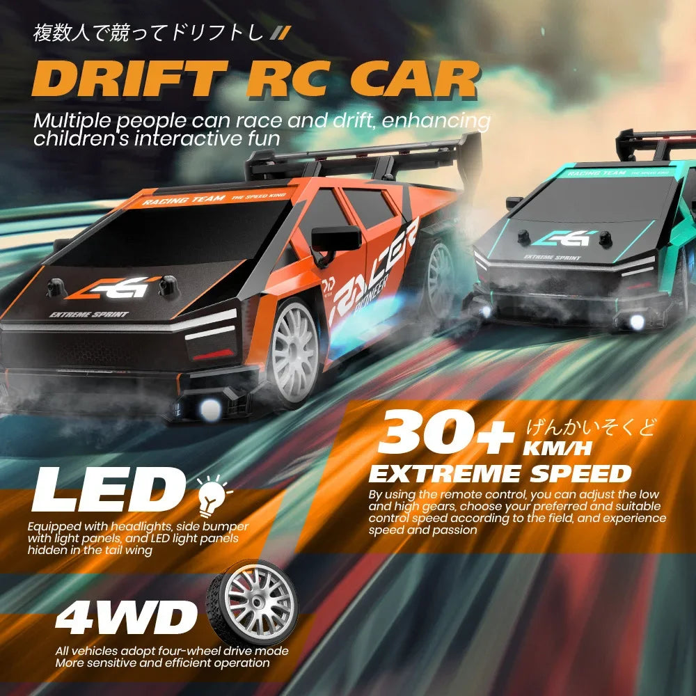 1:24 RC Drifting Car: 4WD, 30 km/h, LED-ljus, Gyro