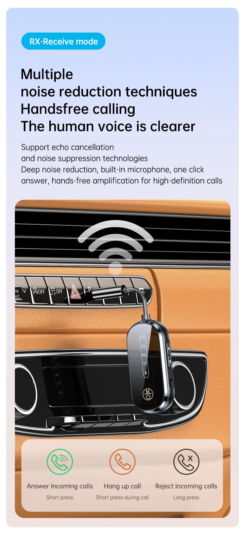 2 In 1 Bluetooth 5.4 Audio Transmitter Receiver 3.5mm AUX Jack Airplane Wireless Adapter Mic For TV Car kit Speaker PC Headphone