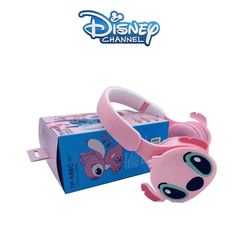 Nya Disney Stitch trådlösa Bluetooth-hörlurar AH-806 HIFI Stereoljud Fällbara headset med mikrofon Anime Cartoon Barnpresent