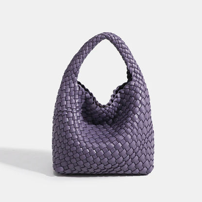 Luxury Woven Bag: Designer, Soft PU