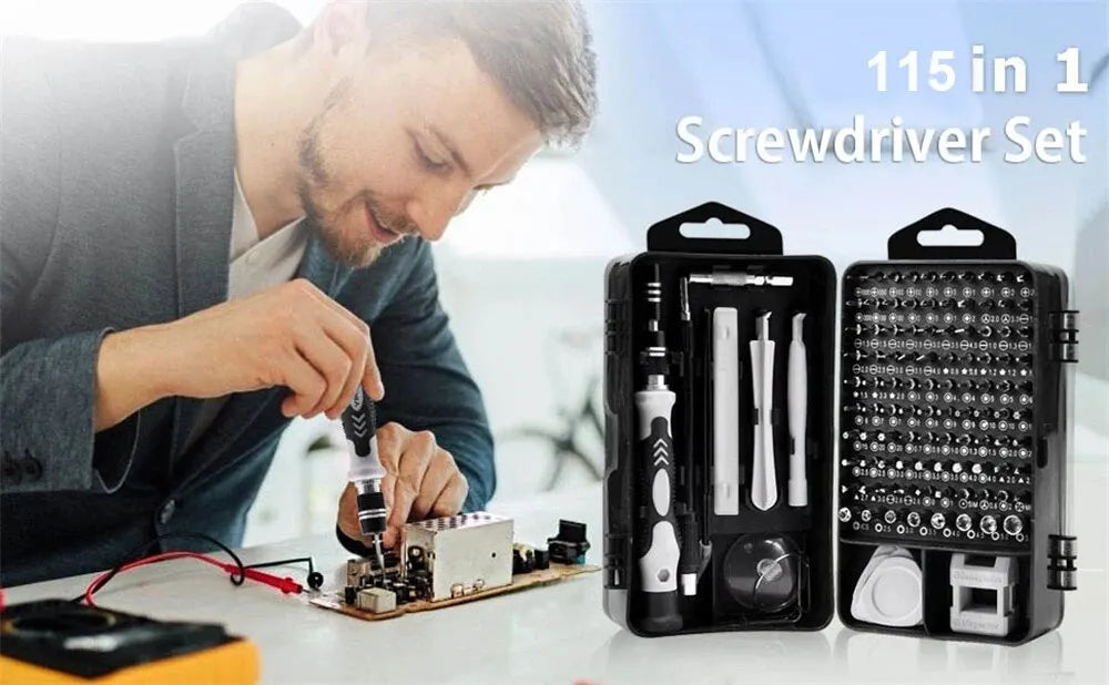 Electronics Screwdriver Set 115 in 1 Precision Screwdriver Tools Nut Driver Professional Magnetic Repair Tools Laptop Repair