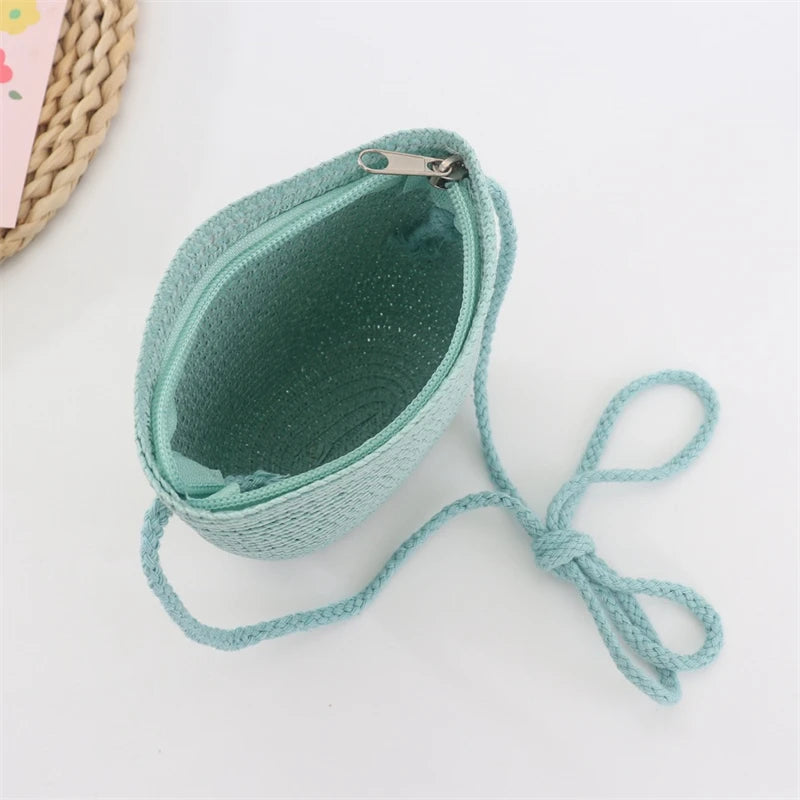 Yogodlns Flap Small Crossbody Shoulder Bag Women Straw Woven Beach Bag Ladies Rattan Handmade Knitted Bucket Mini Purse Handbags