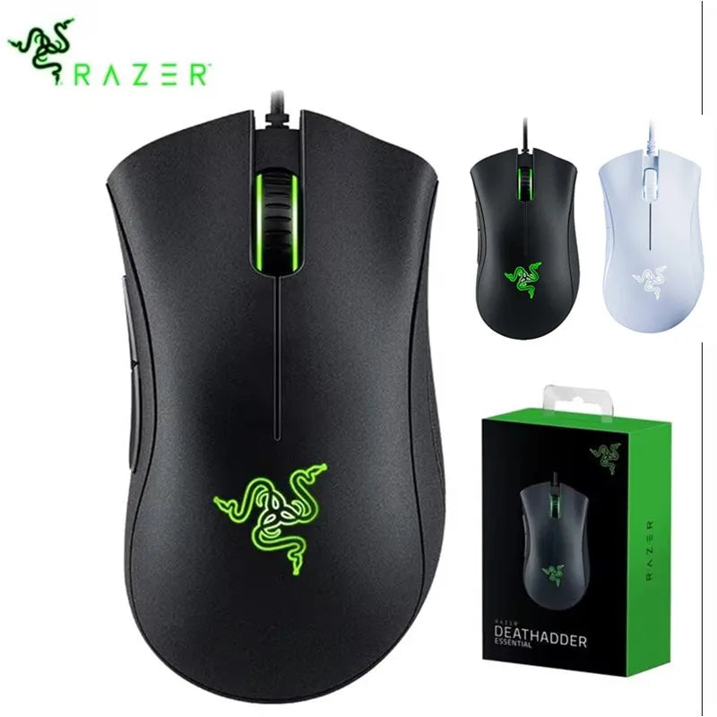 Razer DeathAdder Essential trådbunden spelmus / trådbundna möss 6400DPI 5 oberoende knappar för bärbar datorspelare