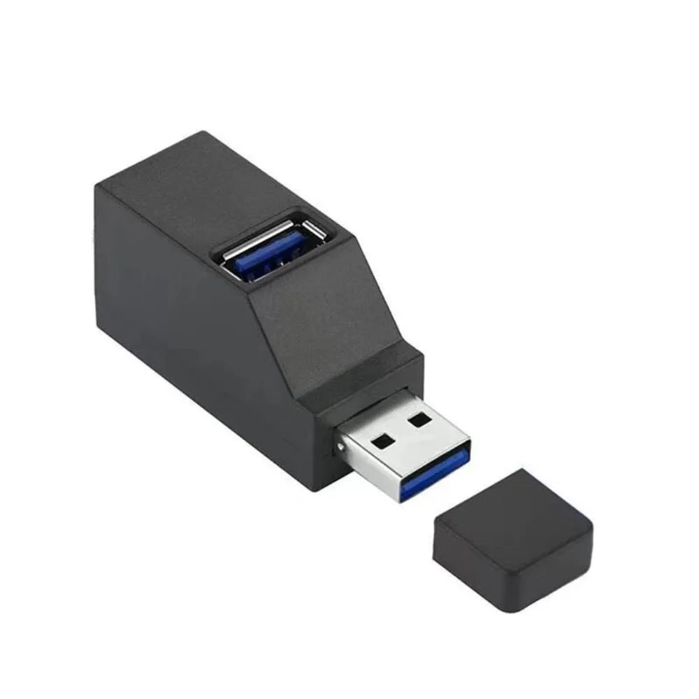 USB 3.0 HUB Adapter Extender Mini Splitter Box 1 till 3 portar Höghastighets USB 2.0 För PC Laptop U Diskkortläsare