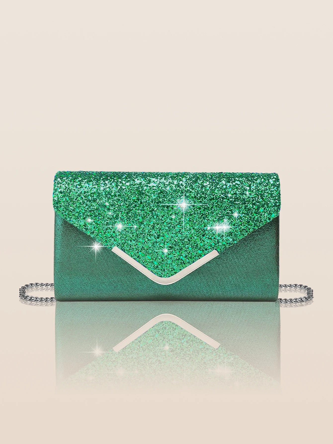 Glitter Bling Envelope Clutch – Elegant fest- och bröllopsväska för kvinnor.