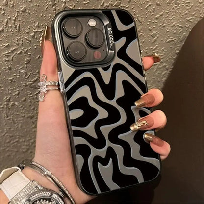 Stripe Pattern Matte Texture Phone Cover for iPhone – Shockproof Screen Protector Case For iPhone