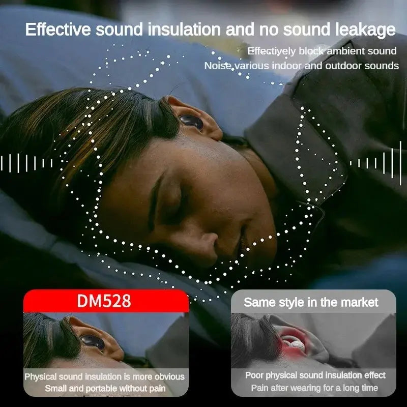 Xiaomi Sleep Invisible Headset Ipx5 vattentät trådlösa Bluetooth-hörlurar med mikrofon för telefon Bluetooth 5.3 hörlurar