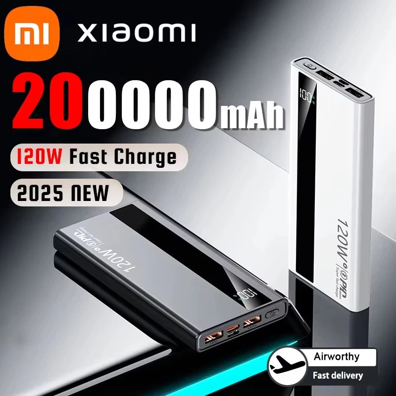 "Xiaomi 200000mAh 120W High Capacity Digital Display Fast Charging Power Bank