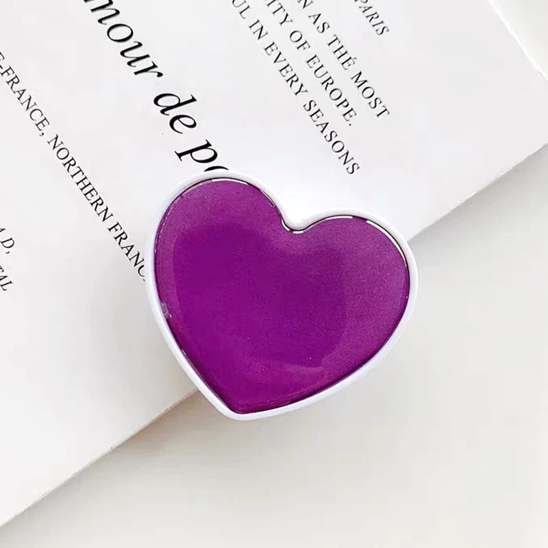 Cute Heart Sockets Grip Stand Universal Phone Holder Finger Ring Holder Griptok Stand Back Cover Clip Sticker Phone Accessories