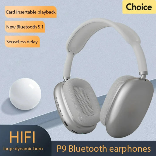 P9 Wireless Bluetooth Headset Outdoor Sports Gaming Wireless Headphones with Mic Noise Cancelling Earbuds Bluetooth Earphones