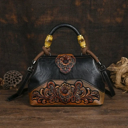 MOTAORA Luxury Bag: Handmade, Leather, Vintage Carved