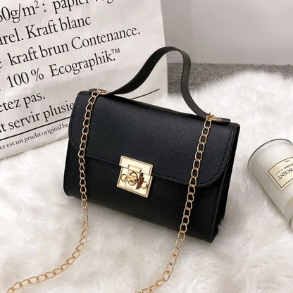 Fashion Mini Handbag: Solid Color, Casual Chain Shoulder Pouch