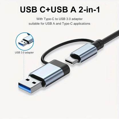 USB C Hub USB Hub 3.0, VIENON Aluminum 7 in 1 USB Extender, USB Splitter with 1 X USB 3.0, 4 X USB 2.0 and 2 X USB C Ports