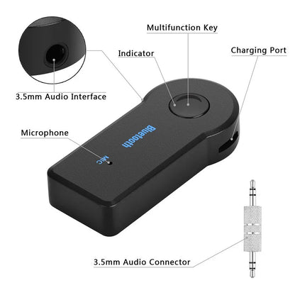 Wireless Bluetooth 5.0 Transceiver Adapter 3.5mm Car Music Audio Aux A2DP Headset Receiving