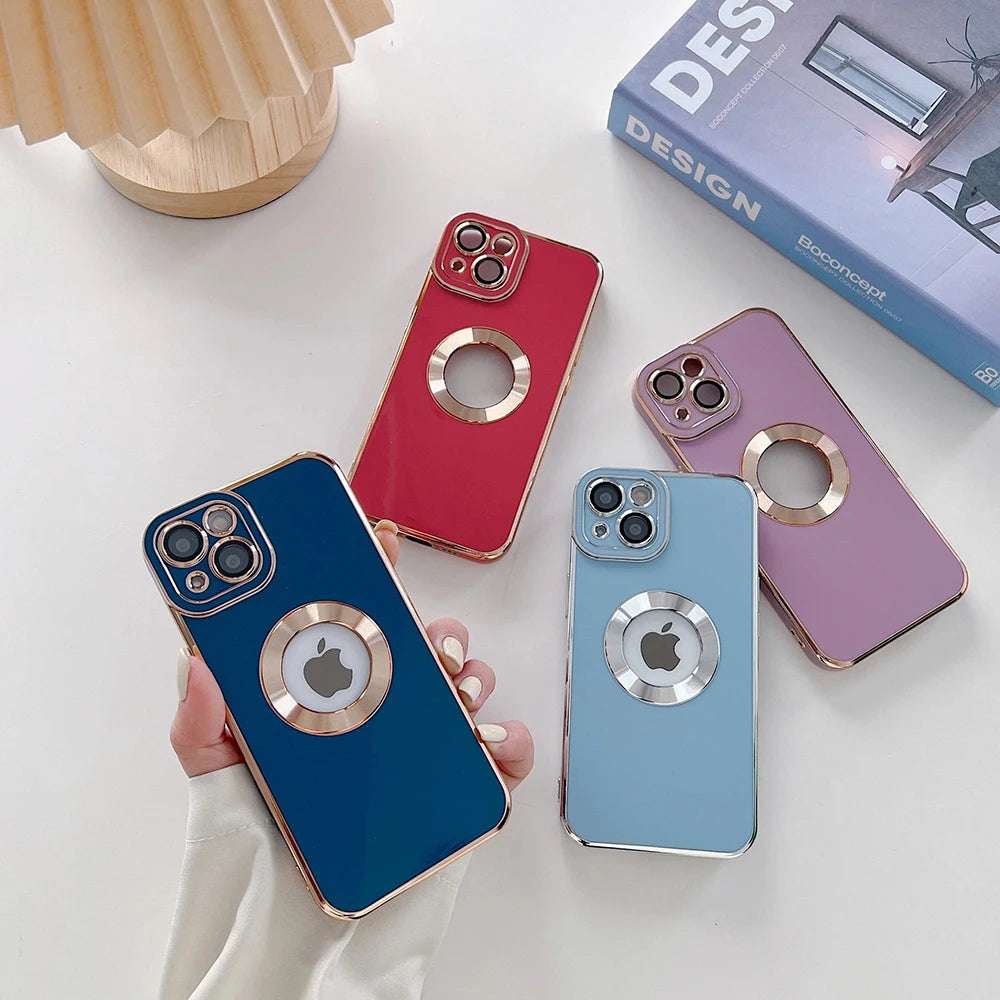 Luxury Fashion Plating Shockproof Case For iPhone: Silicone Protective Soft Cover Accessories