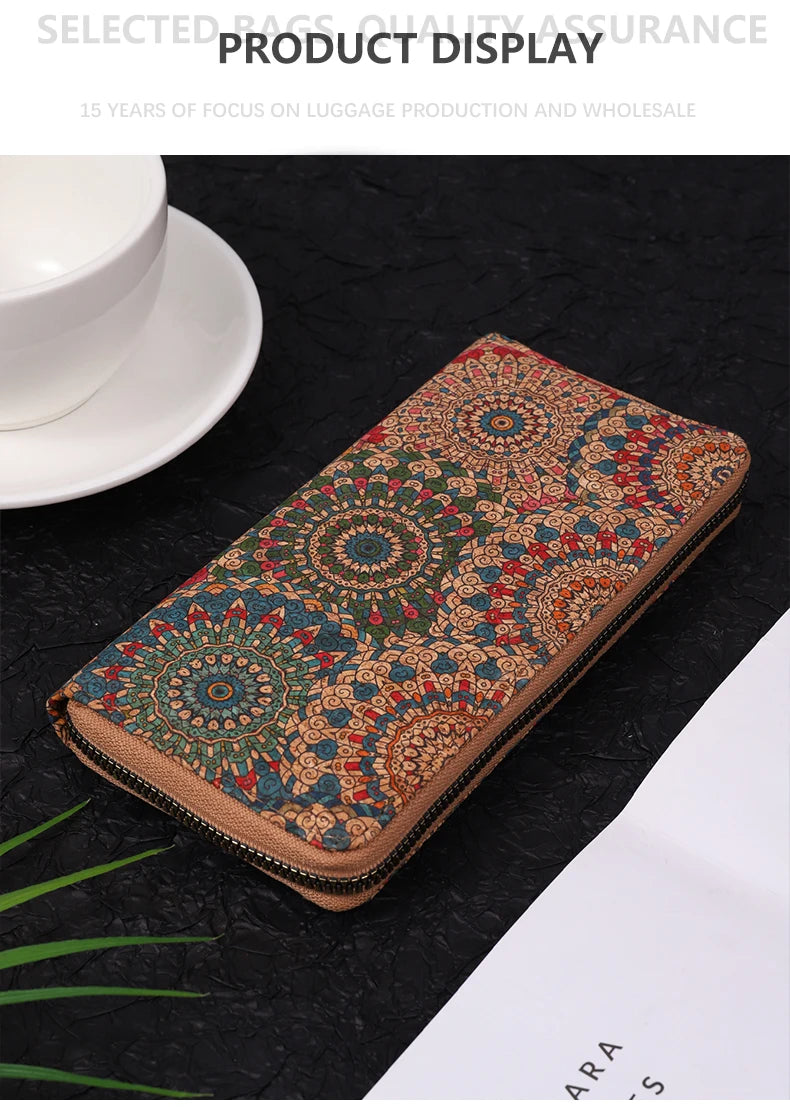 PU Leather Long Wood Grain Wallet – Large Capacity, Multi-Card Slot, Retro Style Women's Clutch