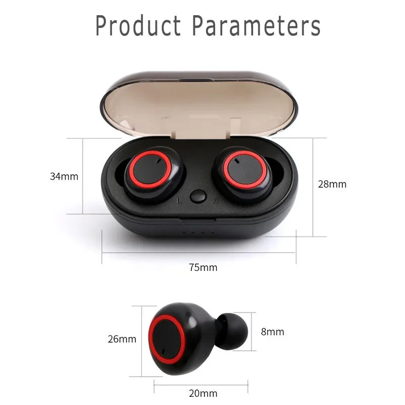 Y50 TWS Bluetooth Earphones Wireless Headset IPX7 Waterproof Deep Bass Earbuds True Wireless Stereo Headphones Sport Earphones