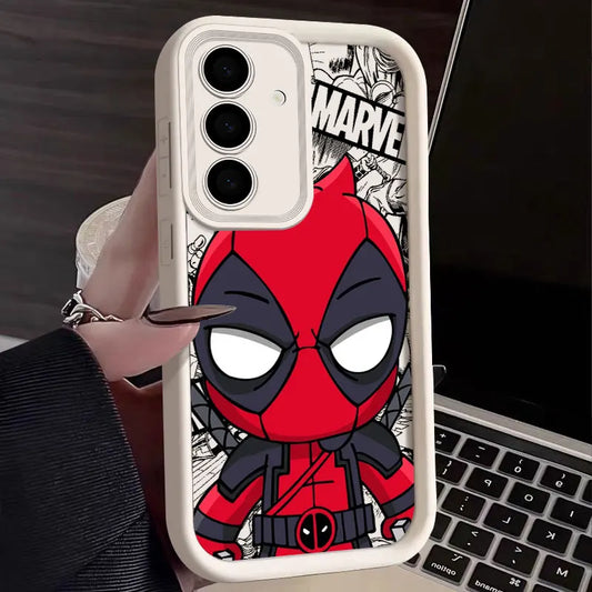 Phone Case For Samsung Galaxy S24FE Cute Marvel Catoon Shockproof Back Cover Deadpool