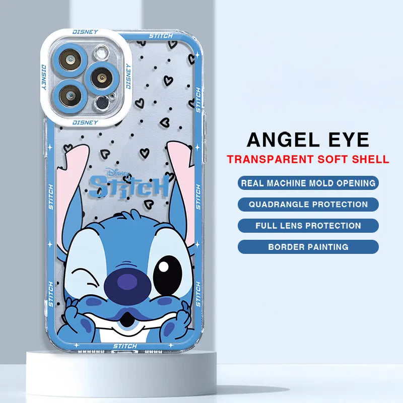 Disney Cute Stitch Cover Case for Samsung Galaxy A53 A73 A21s A52 A54 A32 A11 A33 A12 A13 A14 A34 A72 A24 A23 A42 A22