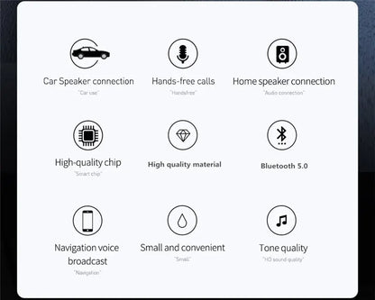 Bluetooth 5.0 Audio Receiver Car Kit 3.5MM 3.5 Jack AUX Auto Stereo Music USB Dongle Trådlös adapter för bilhögtalarförstärkare