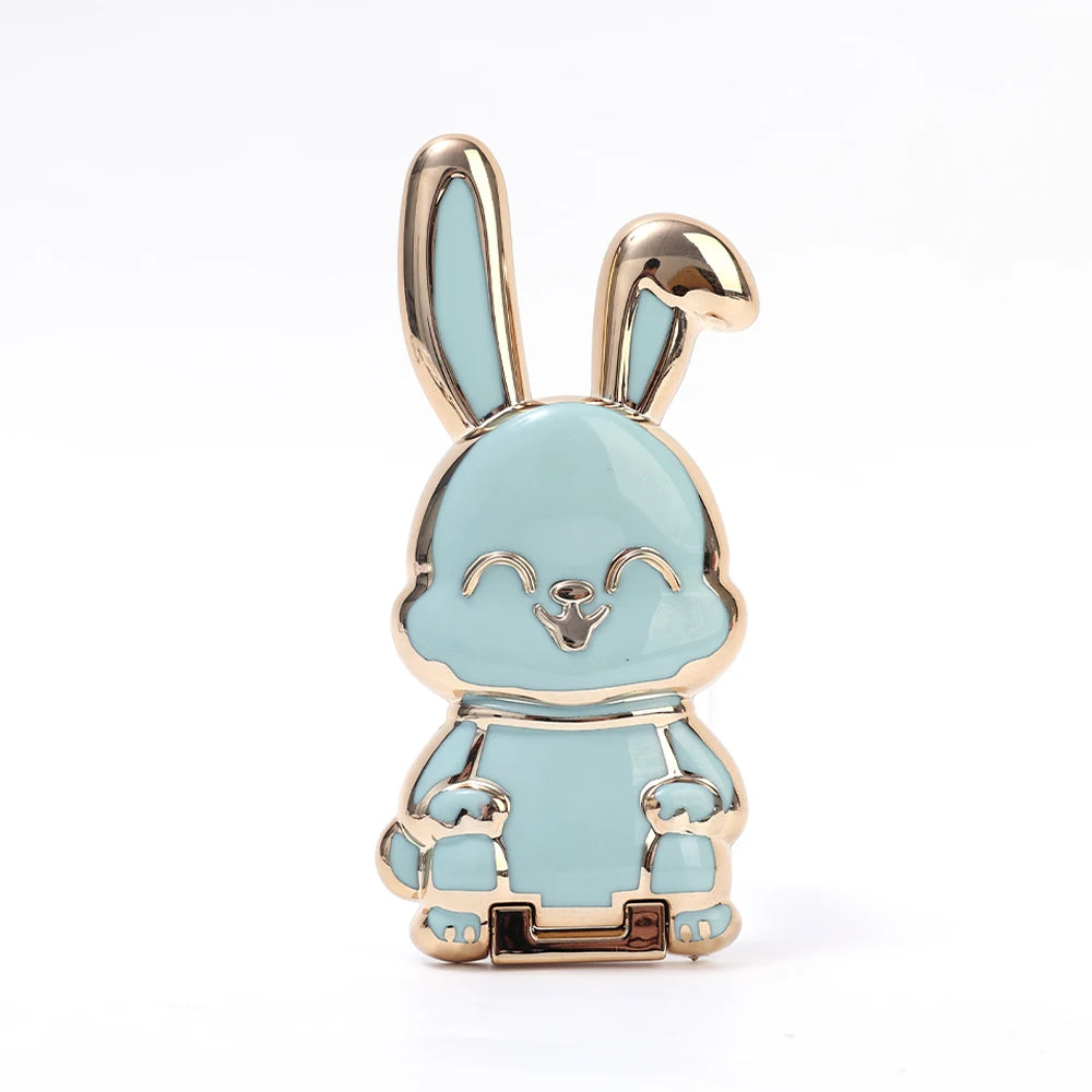 Bunny Finger Ring Hållare Mini Pull Rod Telefonställ Universal Telefon Vik Lazy Spänne Tredimensionell Back Sticker Pad Fäste