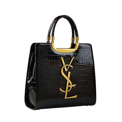 Fashion Tote Bag: Crocodile Print, Single Shoulder Crossbody