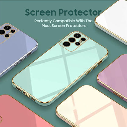 Electroplated Plating Square Frame Case For Samsung: Funda Cover