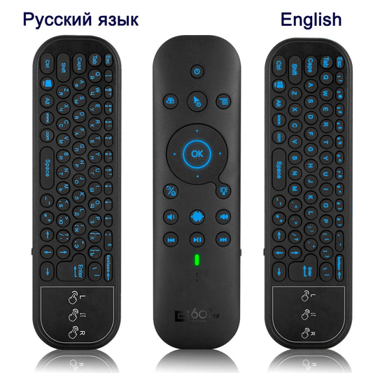 New G60S Pro BT Wireless Voice Remote Control 2.4G BT5.0 Dual Mode Air Mouse IR Learning With Backlit Light For Android TV Box