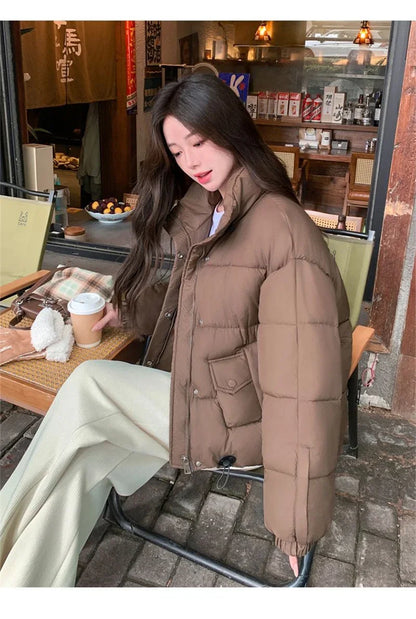 Women's Short Warm Cotton Coat Korean Style