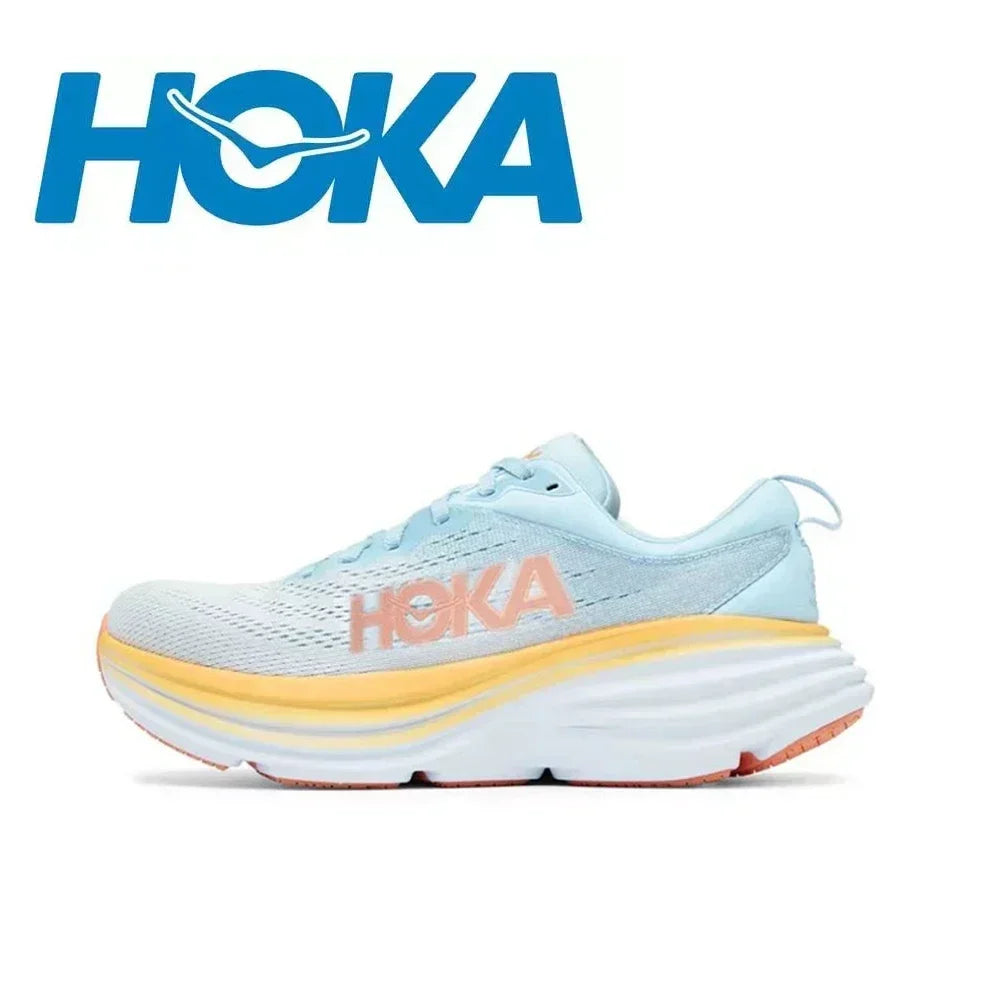 Hoka One Bondi 8 Road Running Shoes Light Blue