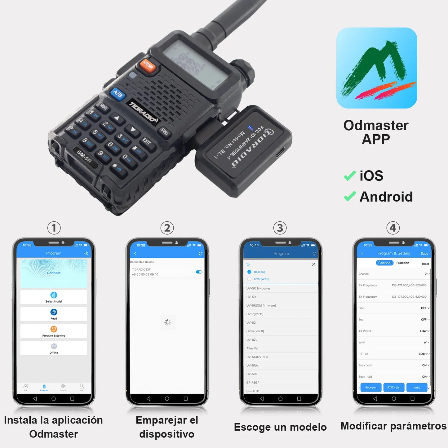 TIDRADIO Ham Radio Wireless Programmer Adapter APP & PC Program for Baofeng UV-5R and Multiple Models Issues Instead of Program