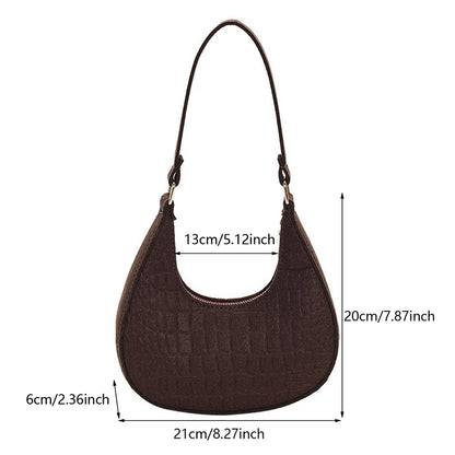 Women Top-Handle Bags – Autumn/Winter Fashion Shoulder Bag, Portable Felt Handbag for Women