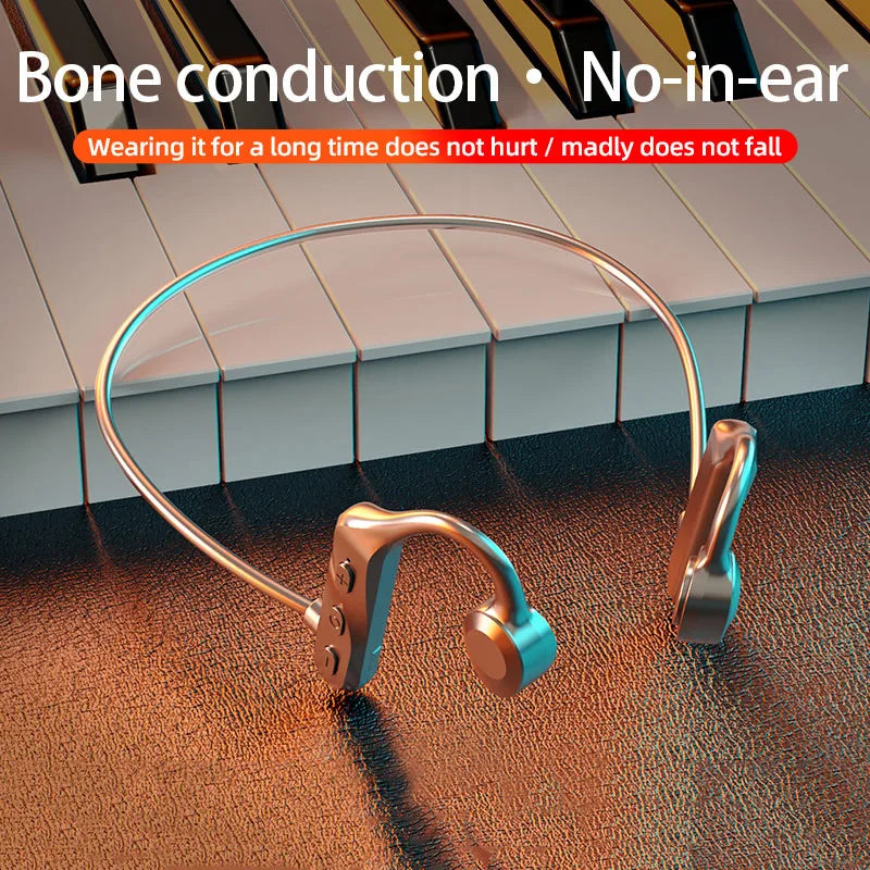 K69 Bone Conduction Earphones Bluetooth Hifi Music Headphones Sport Ear-hook Wireless Headsets with Mic Waterproof Earbuds