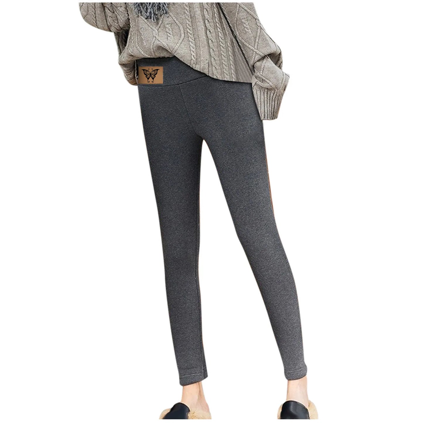 Women's Fleece Lined Thermal Leggings High Waist Stretch Pants