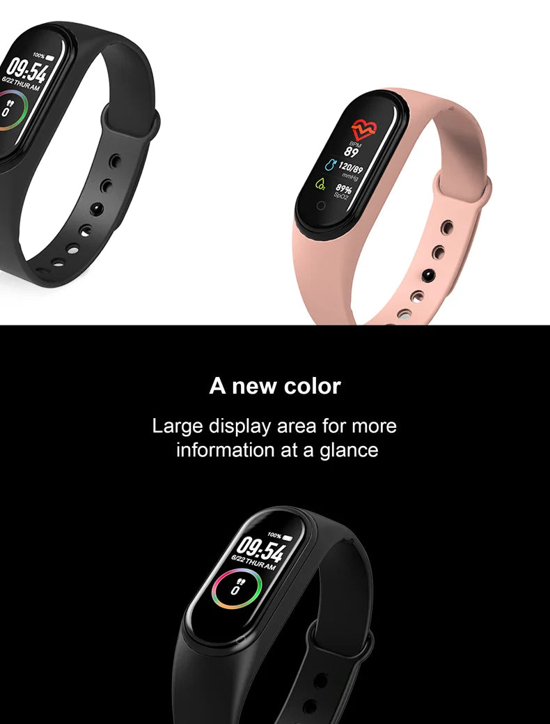 M4 Smart Watch Color Screen Step Counting Multi Sport Mode Message Reminder Photograp